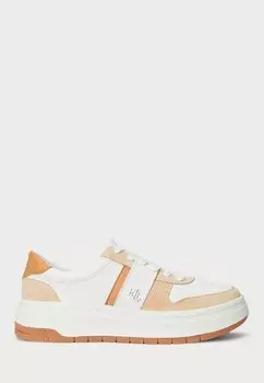 Кроссовки HARLIE COLOR-BLOCKED LEATHER SNEAKER Lauren Ralph Lauren, белый