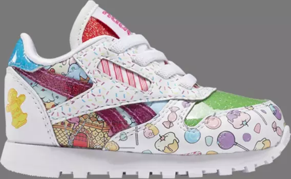 Кроссовки hasbro x classic leather toddler 'candy land' Reebok, многоцветный