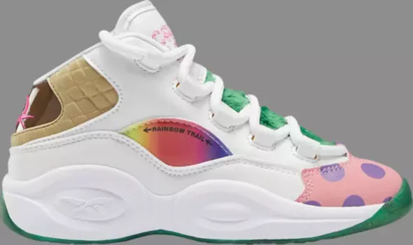 Кроссовки hasbro x question mid little kid 'candy land' Reebok, белый