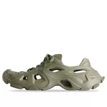 Кроссовки hd lace up cut out sneakers 'olive green' Balenciaga, зеленый