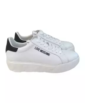 Кроссовки Heart , контрастная подошва со шнуровкой Love Moschino, белый