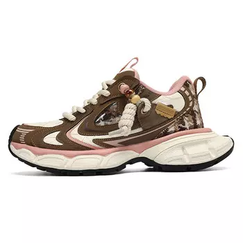 Кроссовки HeeDimensional Chunky Sneakers Unisex Low-top Brown, розовый
