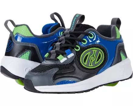 Кроссовки Heelys Flow Runner1, цвет Black/Blue/Neon Green/Charcoal