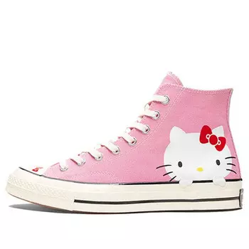 Кроссовки hello kitty x chuck 70 canvas hi top 'prism pink' Converse, розовый