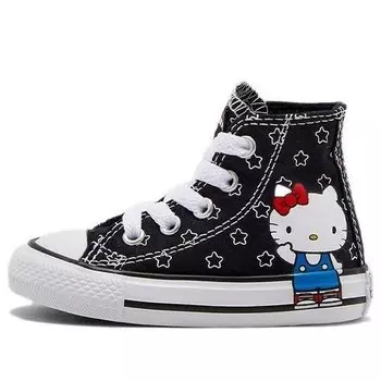 Кроссовки hello kitty x chuck taylor all star hi canvas shoes black/white Converse, черный