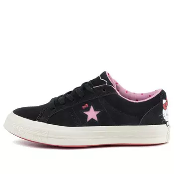 Кроссовки hello kitty x one star suede low 'black' Converse, черный