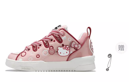 Кроссовки Hello Kitty X palladium Skateboarding Shoes Women's Low-top Pink/White, розовый