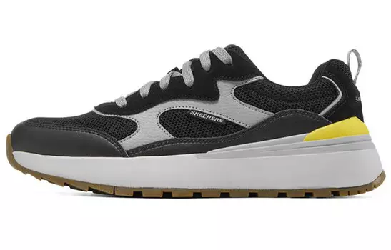 Кроссовки Heminger для бега мужские с низким верхом, черные/серые Skechers