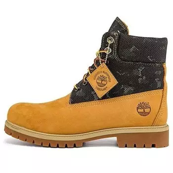 Кроссовки heritage 6 inch boot 'wheat nubuck with camo' Timberland, желтый