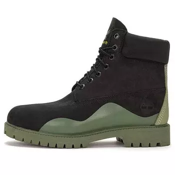 Кроссовки heritage 6 inch waterproof boot 'black nubuck with green' Timberland, черный
