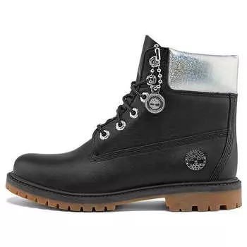 Кроссовки heritage 6 inch waterproof boots 'black full grain with silver collar' Timberland, черный