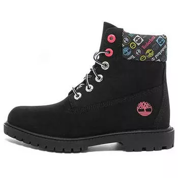 Кроссовки heritage 6 inch waterproof boots 'black nubuck with colorful logos' Timberland, черный