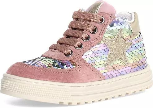 Кроссовки Hess High Zip (Toddler/Little Kid) Naturino, цвет Rose/Multi