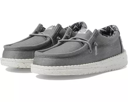 Кроссовки Hey Dude Kids Wally Canvas, серый