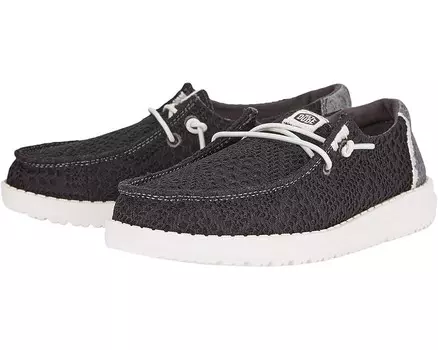 Кроссовки Hey Dude Kids Wendy Boho Crochet, черный