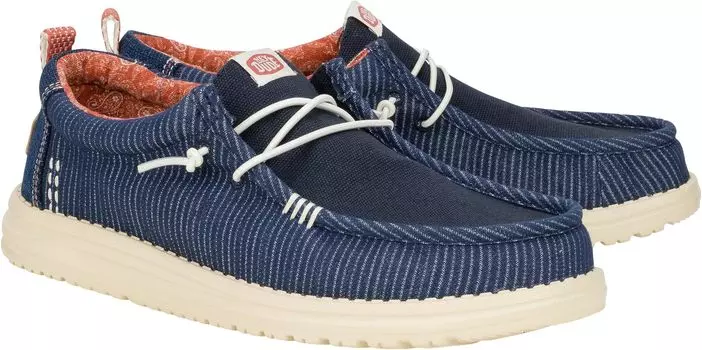 Кроссовки Hey Dude Wally Hickory Denim, цвет Navy/White