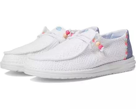 Кроссовки Hey Dude Wendy Boho Crochet, белый