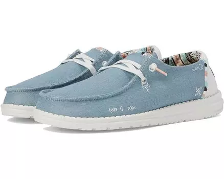 Кроссовки Hey Dude Wendy Boho Slip-On Casual Shoes, цвет Light Denim 1
