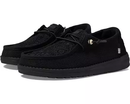 Кроссовки Hey Dude Wendy Crochet, черный