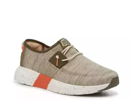 Кроссовки HEYDUDE Sirocco Sport Mode Slip-On — мужские, цвет Army Green/Off White