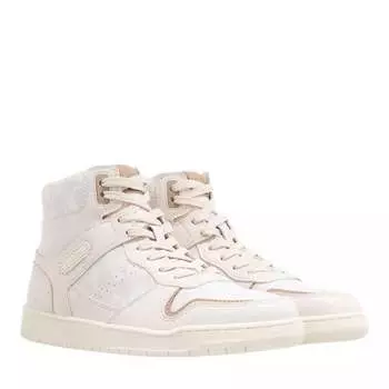 Кроссовки hi top coated canvas sneaker Coach, бежевый