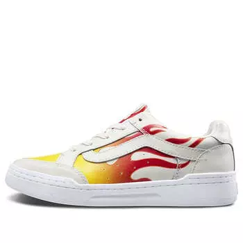 Кроссовки highland flame white Vans, красный