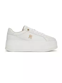 Кроссовки hilfiger platform in pelle Tommy, белый