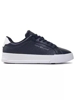 Кроссовки hilfiger sneaker in pelle zigrinato Tommy, синий