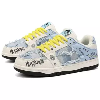 Кроссовки HLA JEANS Skateboarding Shoes Unisex Low-top, бежевый/темно-синий