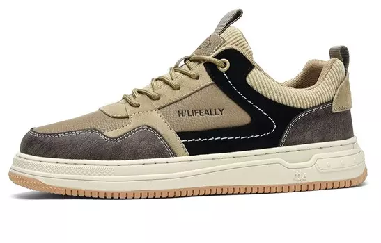 Кроссовки HLA Skateboarding Shoes Men Low-top, хаки