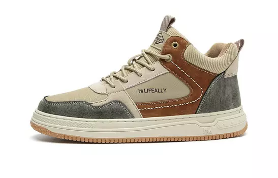 Кроссовки HLA Skateboarding Shoes Men Mid-top, цвет Sand