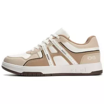 Кроссовки HOGK Skateboarding Shoes Unisex Low-top Khaki/Brown, хаки