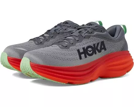 Кроссовки Hoka Bondi 8, цвет Castlerock/Flame