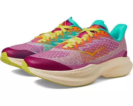 Кроссовки Hoka Kids Mach 6, цвет Fuchsia/Electric Aqua