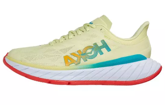 Кроссовки HOKA ONE ONE Carbon X 2 Luminary Green Hot Coral