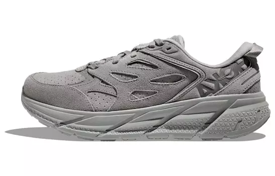 Кроссовки HOKA ONE ONE Clifton L Suede Limestone All Gender, серый