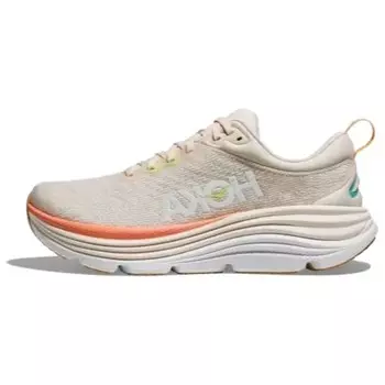 Кроссовки HOKA ONE ONE Gaviota 5 Vanilla Eggnogg Women's, бежевый/белый/оранжевый