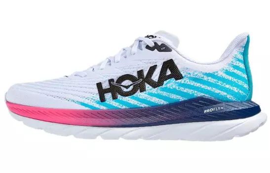 Кроссовки HOKA ONE ONE Mach 5 White Scuba Blue Pink