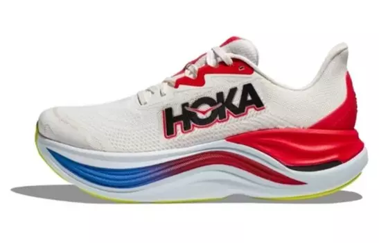 Кроссовки HOKA ONE ONE Skyward X Blanc De Blanc Virtual Blue, белый/красный