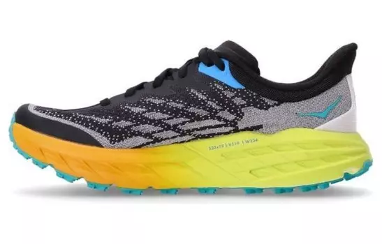 Кроссовки HOKA ONE ONE Speedgoat 5 Black Evening Primrose Women's, черный/желтый