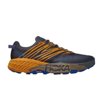 Кроссовки HOKA Speedgoat 4 'Castlerock Golden Yellow', серый