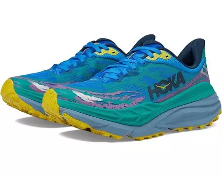 Кроссовки Hoka Stinson 7, цвет Virtual Blue/Tech Green