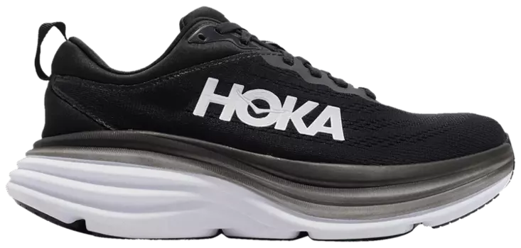 Кроссовки HOKA Wmns Bondi 8 D Wide 'Black White', черный