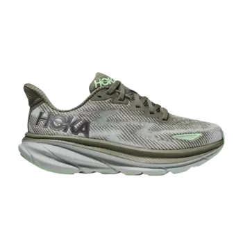 Кроссовки HOKA Wmns Clifton 9 'Olive Haze Mercury', зеленый