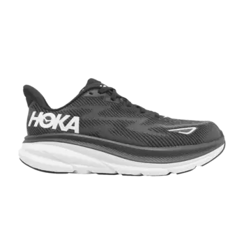 Кроссовки HOKA Wmns Clifton 9 Wide 'Black White', черный