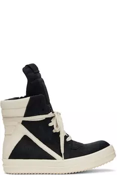 Кроссовки Hollywood Geobasket черного и бежевого цвета Rick Owens