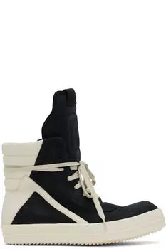 Кроссовки Hollywood Geobasket черного и бежевого цвета Rick Owens