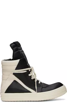 Кроссовки Hollywood Geobasket черного и бежевого цвета Rick Owens