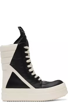 Кроссовки Hollywood Mega Geobasket в черно-белых тонах Rick Owens