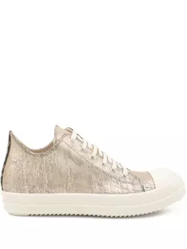 Кроссовки Hollywood с металлическим принтом на шнуровке Rick Owens DRKSHDW, золотой